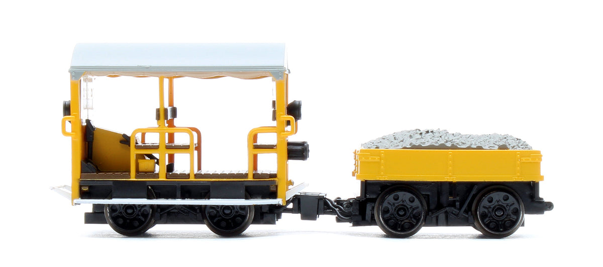 Pre-Owned 32-993A Wickham Type 27 Trolley Car BR Departmental Yellow (Wasp Stripes)