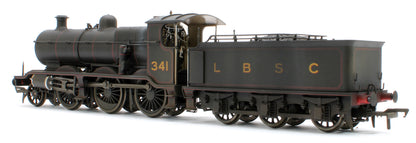 Bespoke Weathered S4102-01 LB&SCR K Class 2-6-0 LBSC Black No.341 Red Lining Steam Locomotive