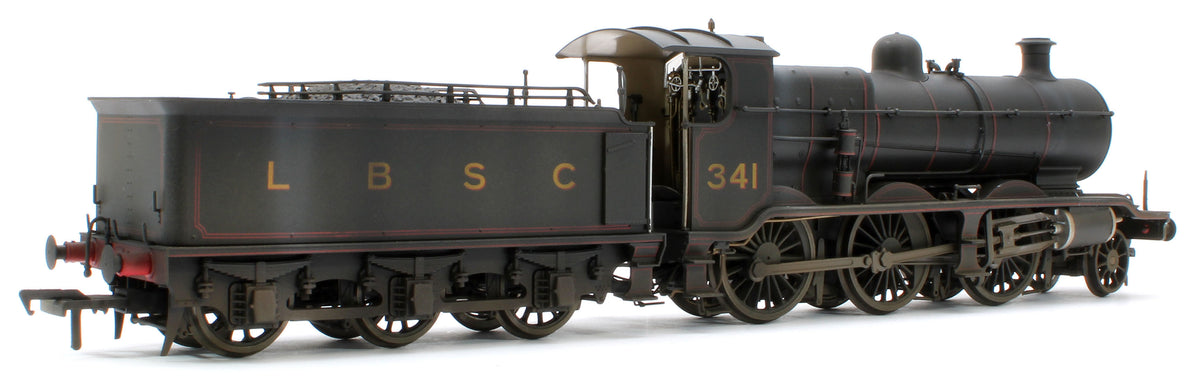 Bespoke Weathered S4102-01 LB&SCR K Class 2-6-0 LBSC Black No.341 Red Lining Steam Locomotive