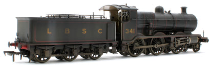 Bespoke Weathered S4102-01 LB&SCR K Class 2-6-0 LBSC Black No.341 Red Lining Steam Locomotive