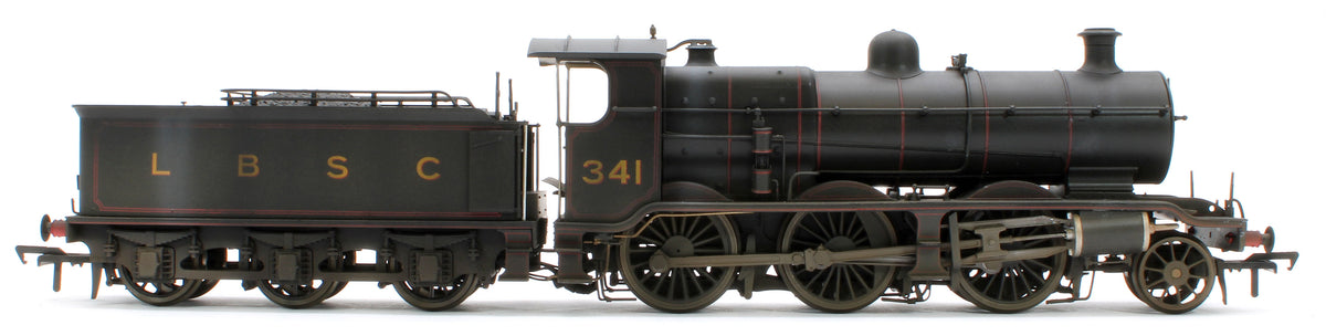Bespoke Weathered S4102-01 LB&SCR K Class 2-6-0 LBSC Black No.341 Red Lining Steam Locomotive