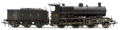 Bespoke Weathered S4102-01 LB&SCR K Class 2-6-0 LBSC Black No.341 Red Lining Steam Locomotive