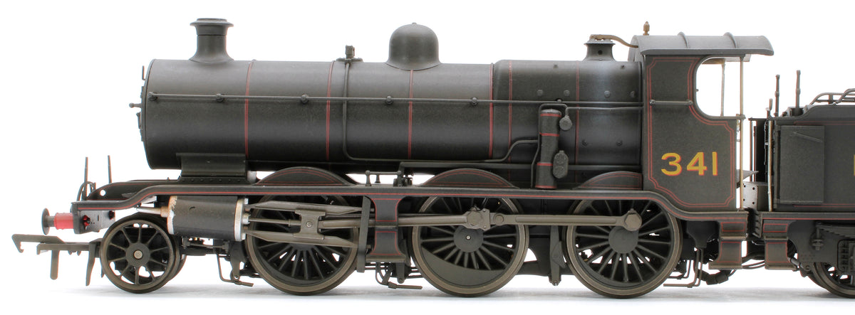 Bespoke Weathered S4102-01 LB&SCR K Class 2-6-0 LBSC Black No.341 Red Lining Steam Locomotive