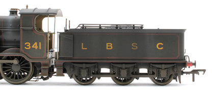Bespoke Weathered S4102-01 LB&SCR K Class 2-6-0 LBSC Black No.341 Red Lining Steam Locomotive
