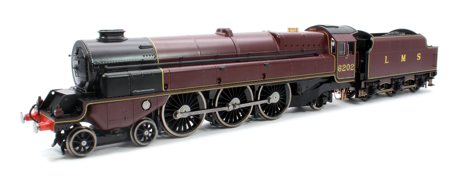 Pre-Owned Princess Royal Class 'The Turbomotive' 4-6-2 LMS Crimson Lake 6202 Steam Locomotive