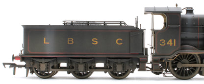 Bespoke Weathered S4102-01 LB&SCR K Class 2-6-0 LBSC Black No.341 Red Lining Steam Locomotive
