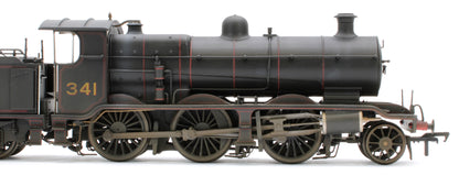 Bespoke Weathered S4102-01 LB&SCR K Class 2-6-0 LBSC Black No.341 Red Lining Steam Locomotive