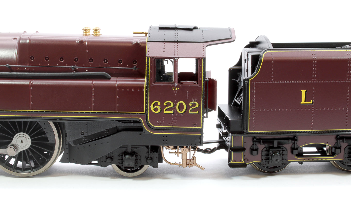 Pre-Owned Princess Royal Class 'The Turbomotive' 4-6-2 LMS Crimson Lake 6202 Steam Locomotive