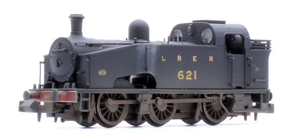 Custom Weathered Class J50 LNER Black (Unlined) 0-6-0 Tank Locomotive No.621