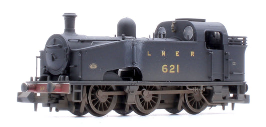 Custom Weathered Class J50 LNER Black (Unlined) 0-6-0 Tank Locomotive No.621