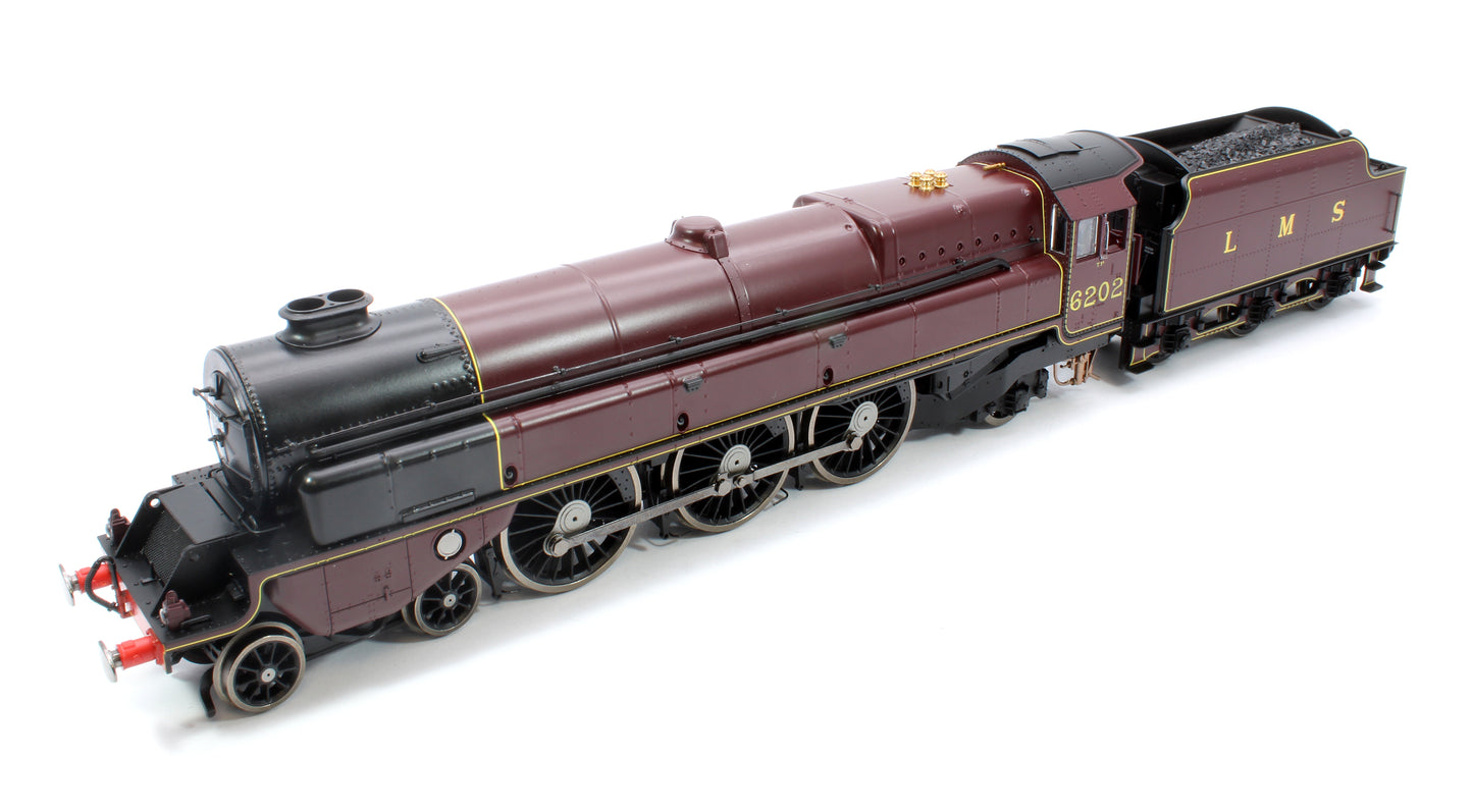 Princess Royal Class 'The Turbomotive' 4-6-2 LMS Crimson Lake 6202 Steam Locomotive - DCC Sound Fitted