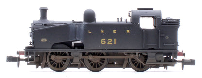 Custom Weathered Class J50 LNER Black (Unlined) 0-6-0 Tank Locomotive No.621