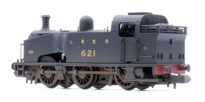 Custom Weathered Class J50 LNER Black (Unlined) 0-6-0 Tank Locomotive No.621
