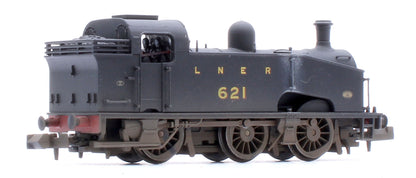 Custom Weathered Class J50 LNER Black (Unlined) 0-6-0 Tank Locomotive No.621