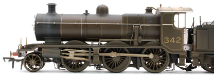 Bespoke Weathered S4102-02 LB&SCR K Class 2-6-0 LBSC Umber Brown No.342 Steam Locomotive