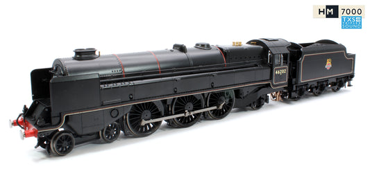 Princess Royal Class 'The Turbomotive' 4-6-2 BR Black Early Emblem 46202 Steam Locomotive - DCC Sound Fitted