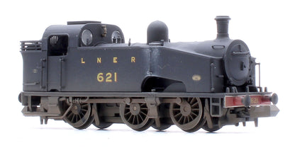 Custom Weathered Class J50 LNER Black (Unlined) 0-6-0 Tank Locomotive No.621