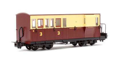 Pre-Owned Ffestiniog Railway Brake Third No. 8 Crimson & Cream