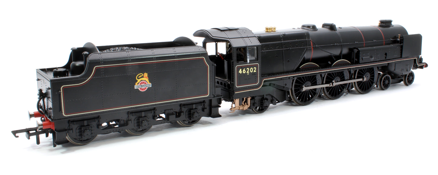 Princess Royal Class 'The Turbomotive' 4-6-2 BR Black Early Emblem 46202 Steam Locomotive - DCC Sound Fitted