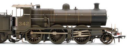 Bespoke Weathered S4102-02 LB&SCR K Class 2-6-0 LBSC Umber Brown No.342 Steam Locomotive