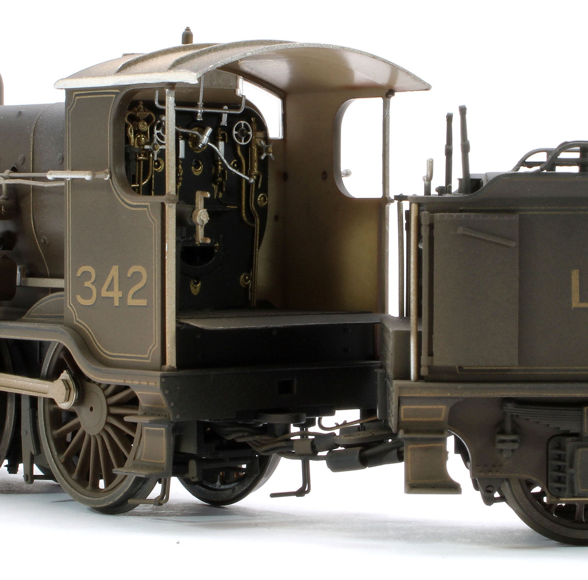 Bespoke Weathered S4102-02 LB&SCR K Class 2-6-0 LBSC Umber Brown No.342 Steam Locomotive