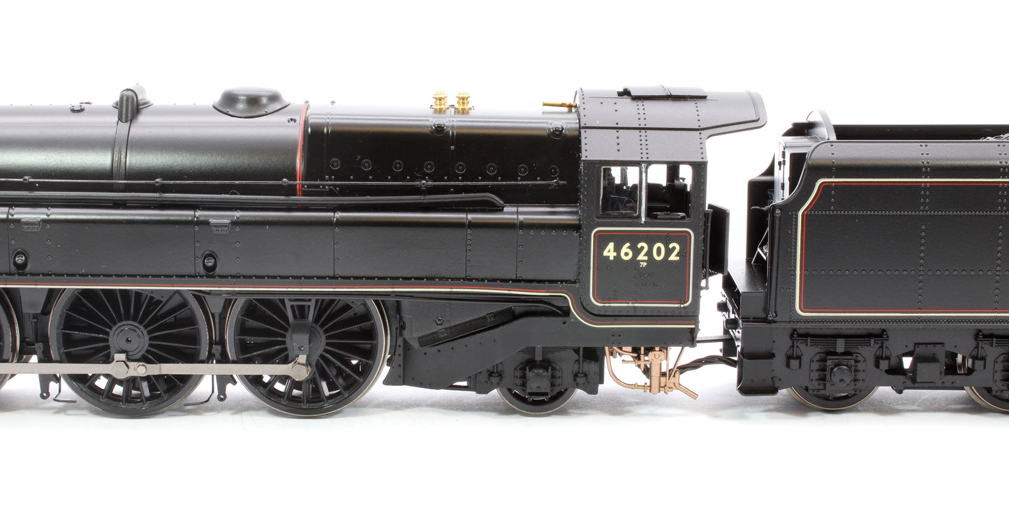 Princess Royal Class 'The Turbomotive' 4-6-2 BR Black Early Emblem 46202 Steam Locomotive - DCC Sound Fitted