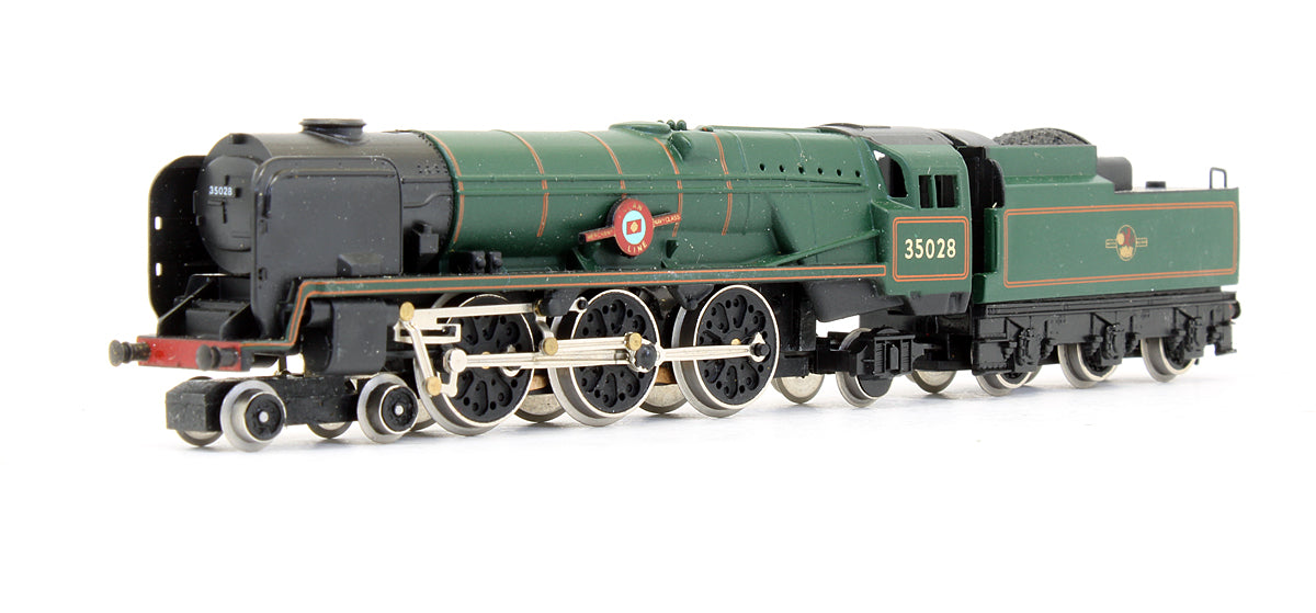 Pre-Owned Rebuilt Merchant Navy 'Clan Line' 35028 BR Green Steam Locomotive