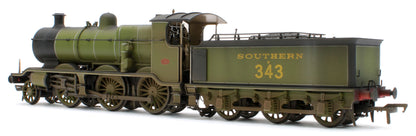 Bespoke Weathered S4102-03 LB&SCR K Class 2-6-0 Southern Maunsell SR Urie Sage Green No.343 Steam Locomotive