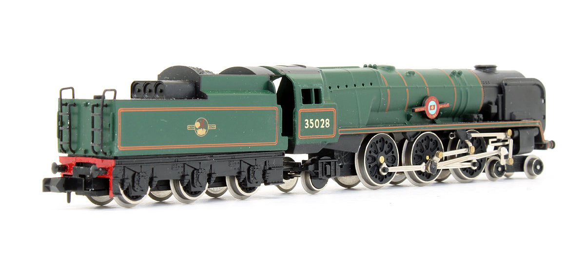 Pre-Owned Rebuilt Merchant Navy 'Clan Line' 35028 BR Green Steam Locomotive