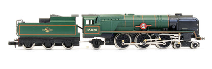 Pre-Owned Rebuilt Merchant Navy 'Clan Line' 35028 BR Green Steam Locomotive