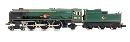 Pre-Owned Rebuilt Merchant Navy 'Clan Line' 35028 BR Green Steam Locomotive