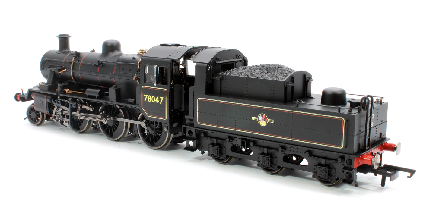 Standard Class 2MT 2-6-0 BR Black Late Crest 78047 Steam Locomotive