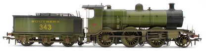 Bespoke Weathered S4102-03 LB&SCR K Class 2-6-0 Southern Maunsell SR Urie Sage Green No.343 Steam Locomotive
