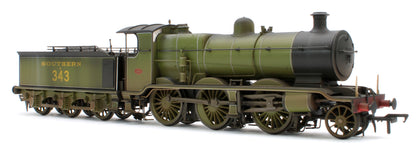 Bespoke Weathered S4102-03 LB&SCR K Class 2-6-0 Southern Maunsell SR Urie Sage Green No.343 Steam Locomotive