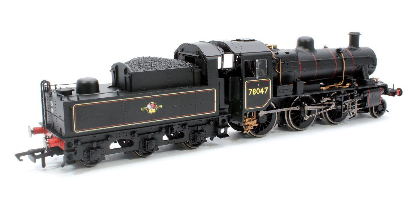 Standard Class 2MT 2-6-0 BR Black Late Crest 78047 Steam Locomotive