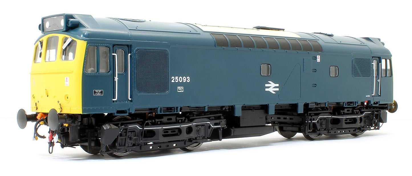 Pre-Owned Class 25 093 (ScR/LMR) BR Rail Blue with bodyside numbers (single, centrally placed double arrows) and domino headcodes Diesel Locomotive