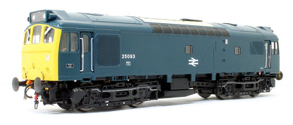 Pre-Owned Class 25 093 (ScR/LMR) BR Rail Blue with bodyside numbers (single, centrally placed double arrows) and domino headcodes Diesel Locomotive