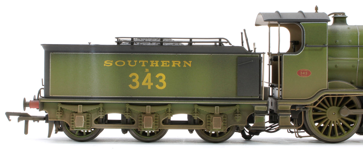 Bespoke Weathered S4102-03 LB&SCR K Class 2-6-0 Southern Maunsell SR Urie Sage Green No.343 Steam Locomotive