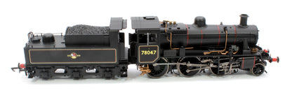 Standard Class 2MT 2-6-0 BR Black Late Crest 78047 Steam Locomotive
