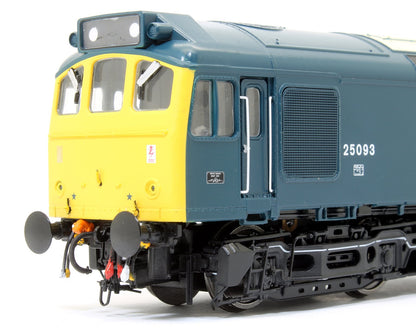 Pre-Owned Class 25 093 (ScR/LMR) BR Rail Blue with bodyside numbers (single, centrally placed double arrows) and domino headcodes Diesel Locomotive
