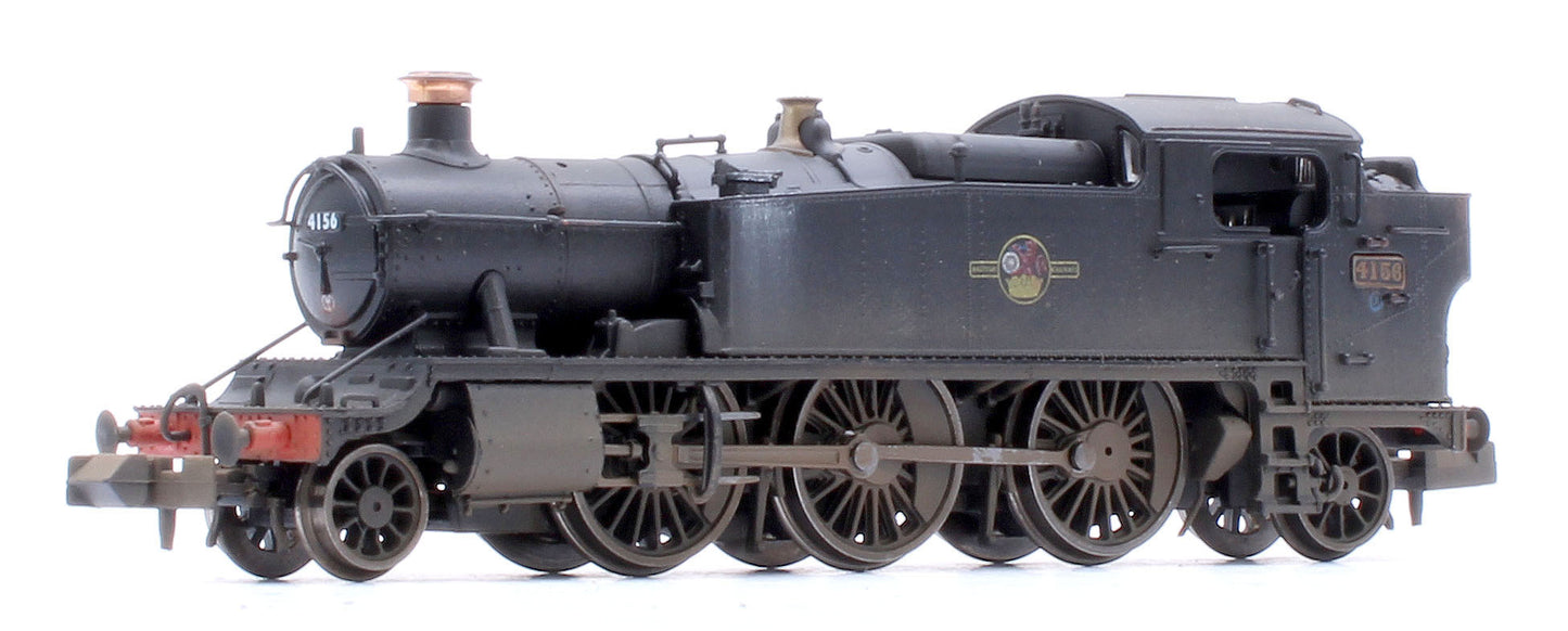 Custom Weathered Class 5101 Large Prairie British Railways BR Black (Late Crest) 2-6-2 Tank Locomotive No.4156