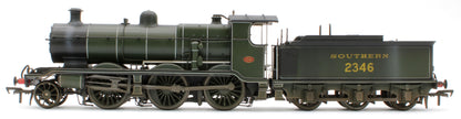 Bespoke Weathered S4102-04 LB&SCR K Class 2-6-0 Southern Maunsell Dark Olive Green No.2346 Steam Locomotive