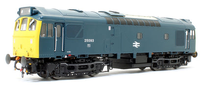 Pre-Owned Class 25 093 (ScR/LMR) BR Rail Blue with bodyside numbers (single, centrally placed double arrows) and domino headcodes Diesel Locomotive