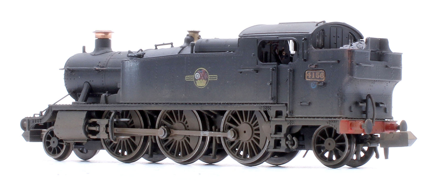 Custom Weathered Class 5101 Large Prairie British Railways BR Black (Late Crest) 2-6-2 Tank Locomotive No.4156