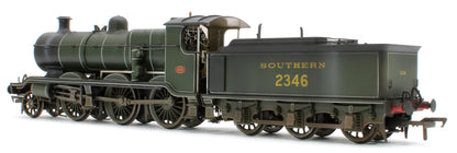 Bespoke Weathered S4102-04 LB&SCR K Class 2-6-0 Southern Maunsell Dark Olive Green No.2346 Steam Locomotive
