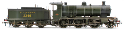Bespoke Weathered S4102-04 LB&SCR K Class 2-6-0 Southern Maunsell Dark Olive Green No.2346 Steam Locomotive