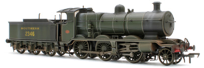 Bespoke Weathered S4102-04 LB&SCR K Class 2-6-0 Southern Maunsell Dark Olive Green No.2346 Steam Locomotive