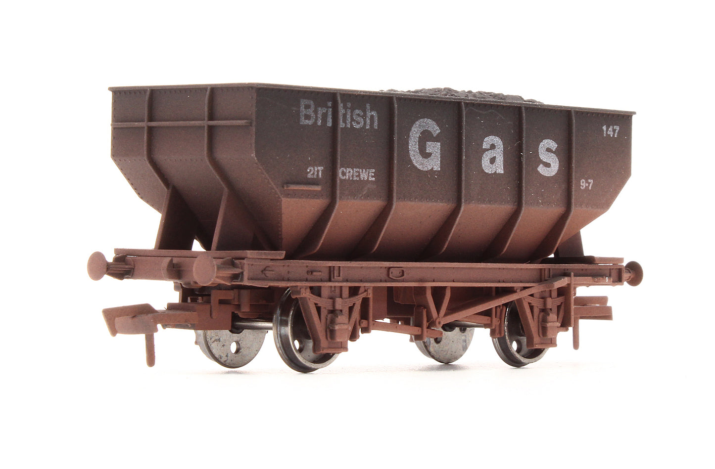 Pre-Owned 4F-034-103 British Gas 21 Ton Hopper Wagon #147 - Weathered