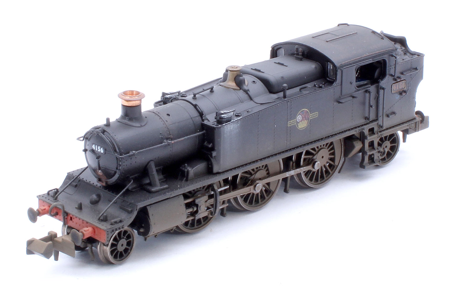 Custom Weathered Class 5101 Large Prairie British Railways BR Black (Late Crest) 2-6-2 Tank Locomotive No.4156