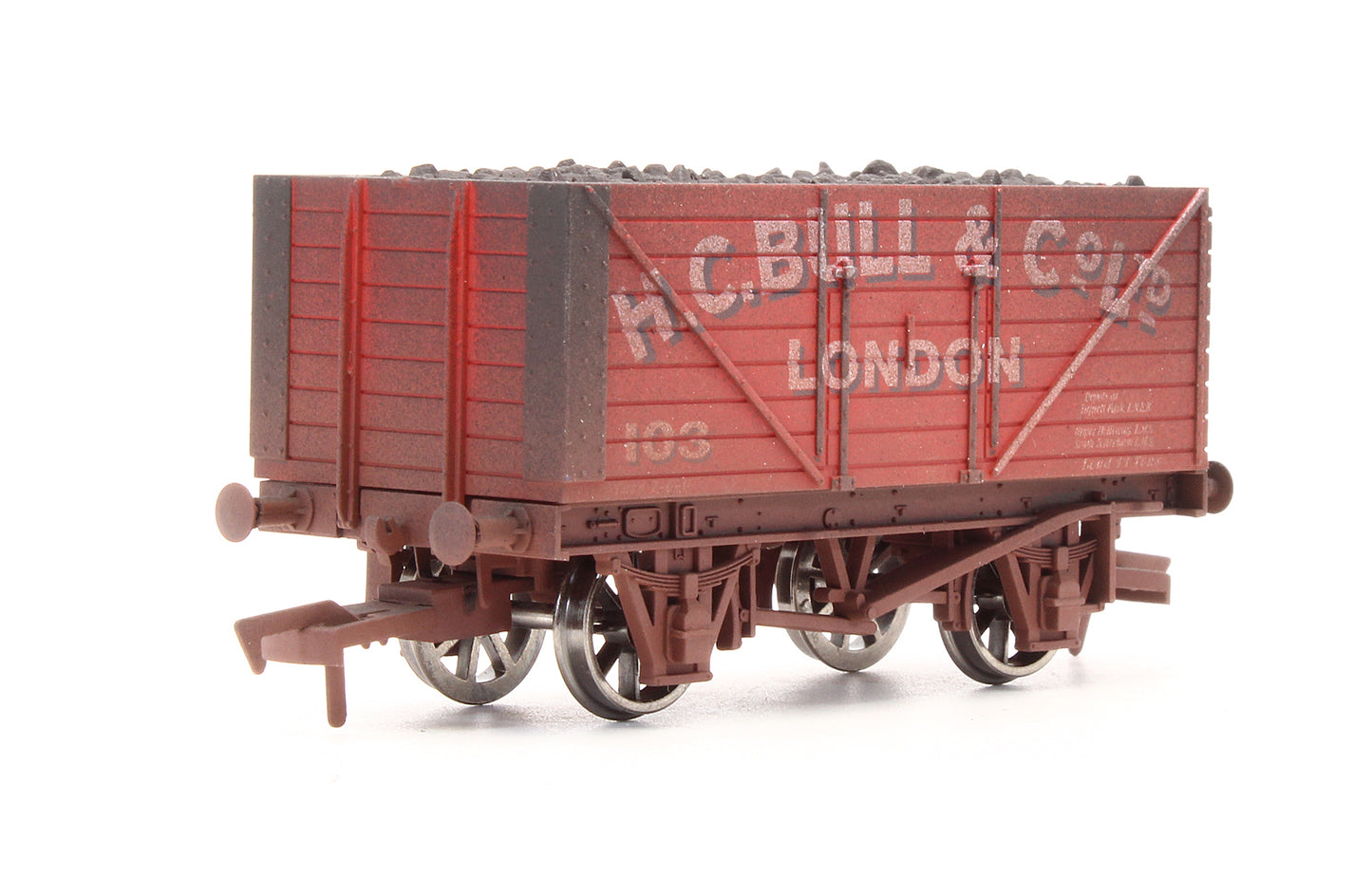 Pre-Owned 4F-080-002 Bull 8 Plank Wagon No.103 - Weathered